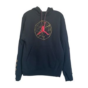 Nike Men’s Air Jordan Logo Graphic Fleece Hoodie Black Size XS